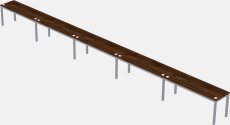 Rectangular Desk - Metal Frame
