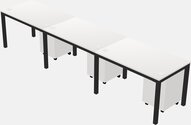 Rectangular Desk - Metal Frame