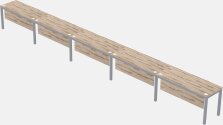 Rectangular Desk - Metal Frame
