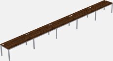 Rectangular Desk - Metal Frame
