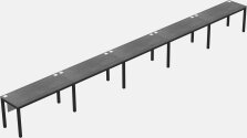 Rectangular Desk - Metal Frame