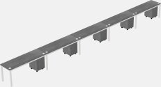 Rectangular Desk - Metal Frame