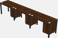 Rectangular Desk - Metal Frame