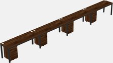 Rectangular Desk - Metal Frame