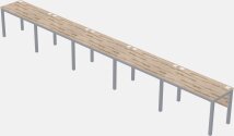 Rectangular Desk - Metal Frame
