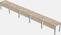 Rectangular Desk - Metal Frame