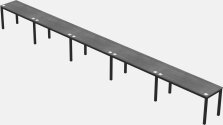Rectangular Desk - Metal Frame