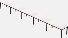 Rectangular Desk - Metal Frame