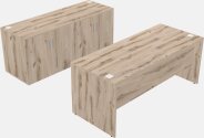 Classic Rectangular Desk With Credenza