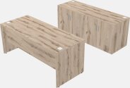 Classic Rectangular Desk With Credenza