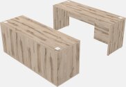 Classic Rectangular Desk With Credenza