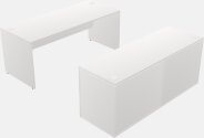 Classic Rectangular Desk With Credenza