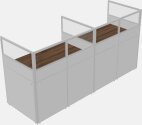 Rectangular Desk - Panel System