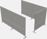 Office partition walls with doors