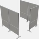 3 desk cubicle