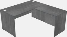 L shaped desk grey