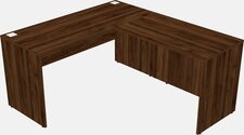 L shaped desk drawers