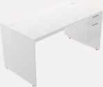 Rectangular Desk - Wooden Base