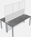 Shared Rectangular Desks - Panel/metal Frame