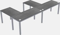 L-shaped Desk - Metal Frame