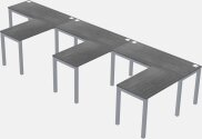 L-shaped Desk - Metal Frame