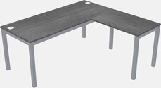 L shaped wooden desk