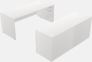 Classic Rectangular Desk With Credenza