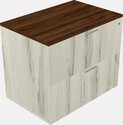 Lateral File Cabinet - 2 Drawer - Wooden