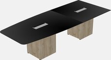 Wooden conference table