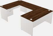 Reversible u shaped desk