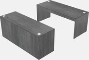 Classic Rectangular Desk With Credenza