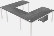 U-shaped Desk - Metal Frame