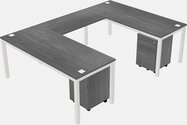 U-shaped Desk - Metal Frame