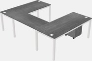 U-shaped Desk - Metal Frame