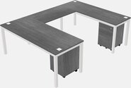 U-shaped Desk - Metal Frame