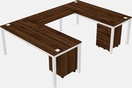 U-shaped Desk - Metal Frame