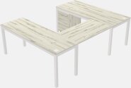 U-shaped Desk - Metal Frame