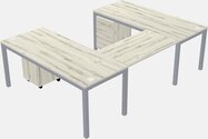 U-shaped Desk - Metal Frame