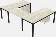 U-shaped Desk - Metal Frame