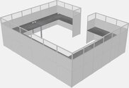 4-person Cubicle - Panel System