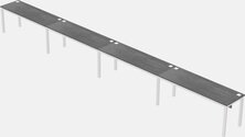 Rectangular Desk - Metal Frame