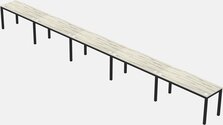 Rectangular Desk - Metal Frame