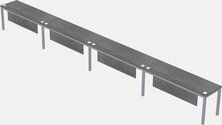 Rectangular Desk - Metal Frame