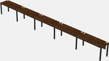 Rectangular Desk - Metal Frame