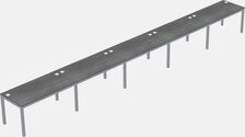 Rectangular Desk - Metal Frame