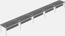 Rectangular Desk - Metal Frame