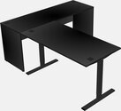 Black sit stand desk