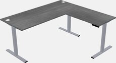 L shaped wood desk