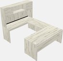 U shaped executive desk with hutch