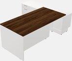 Office desk with return